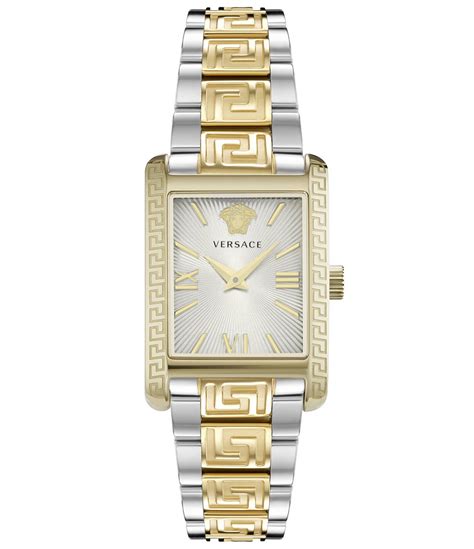 Versace Women's Tonneau Quartz Analog Two Tone 